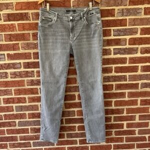 Mavi Women's Emma‎ Slim Boyfriend Jeans Size 33/32 Gray Stretch Mid Rise
